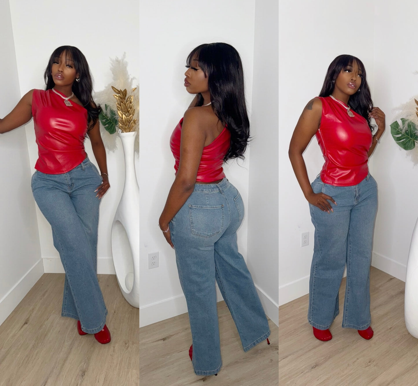 Red Leather Top