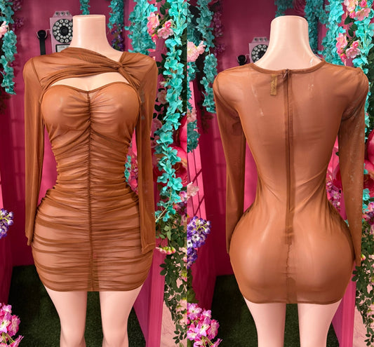 Toffee Mesh dress